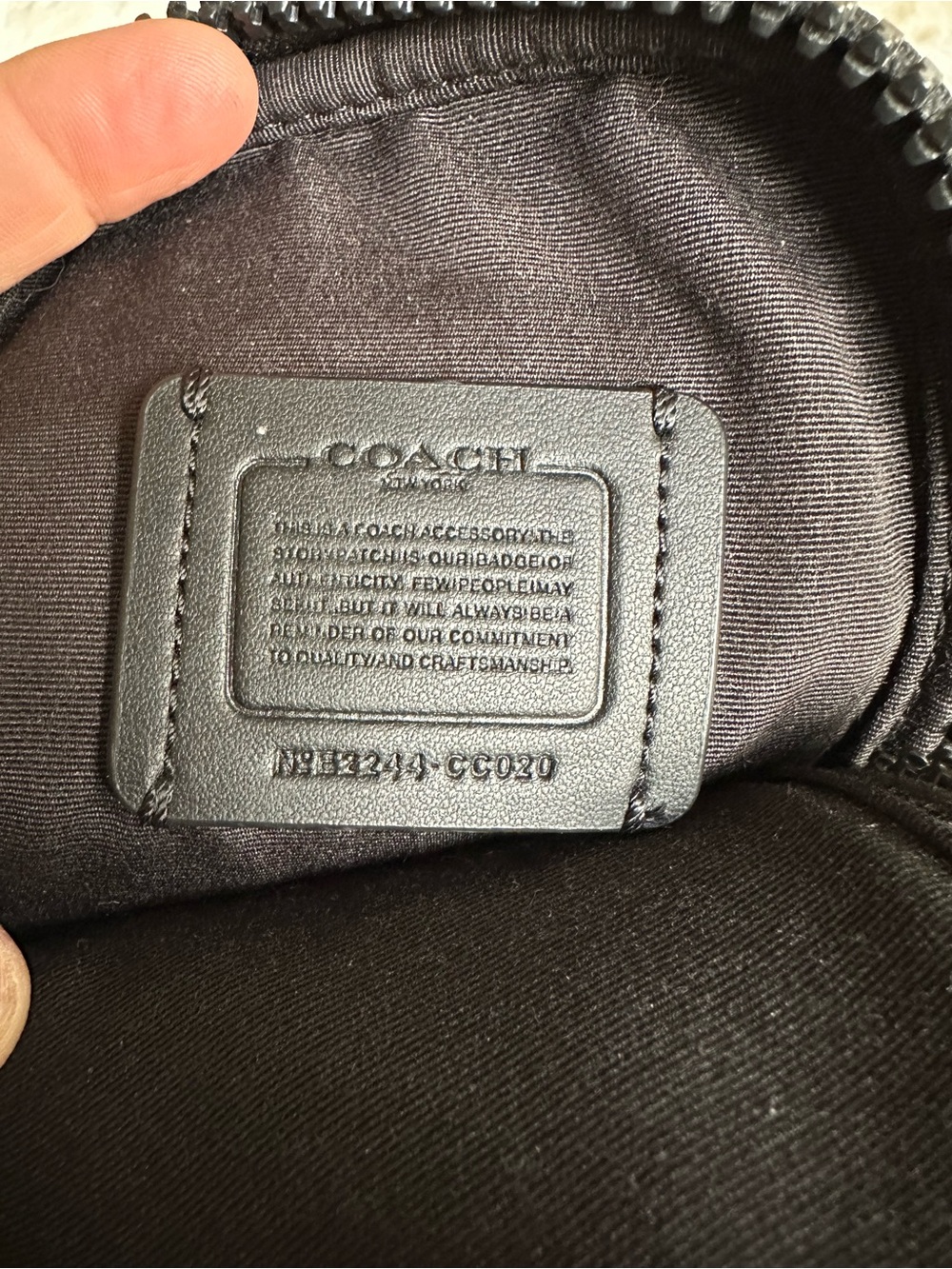 Coach Black Signature Monogram Crossbody Pouch - Picture 7 of 7